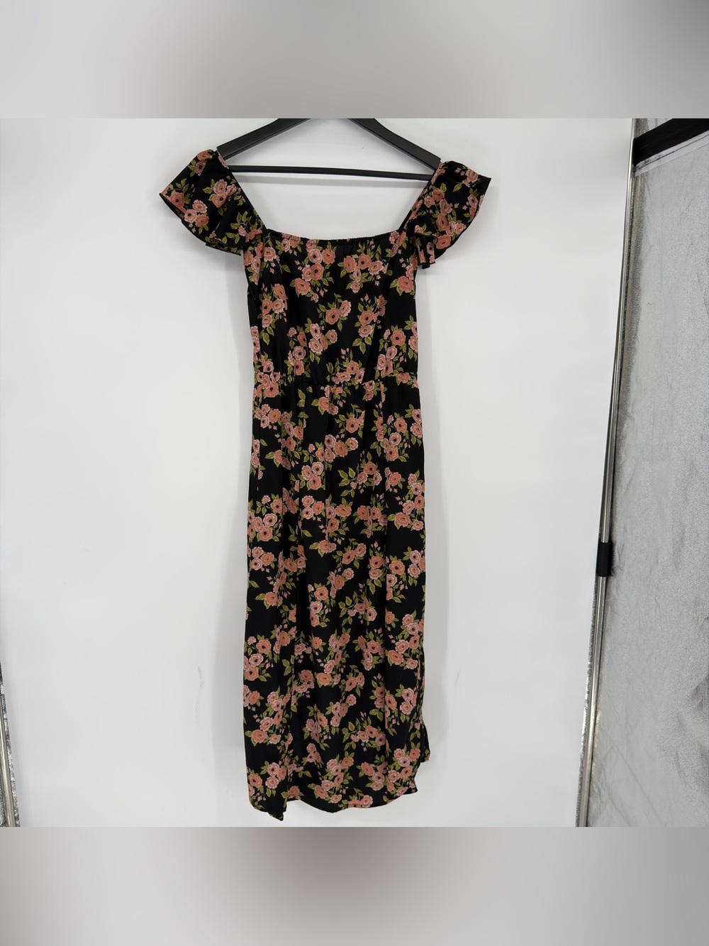 Amuse Society "Sweeter Than You" Floral Off The Shoulder Midi Dress Small
